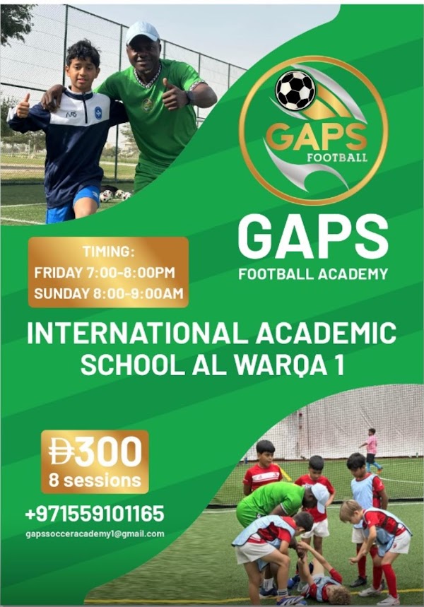 GAPS FOOTBALL ACADEMY — Football in Dubai